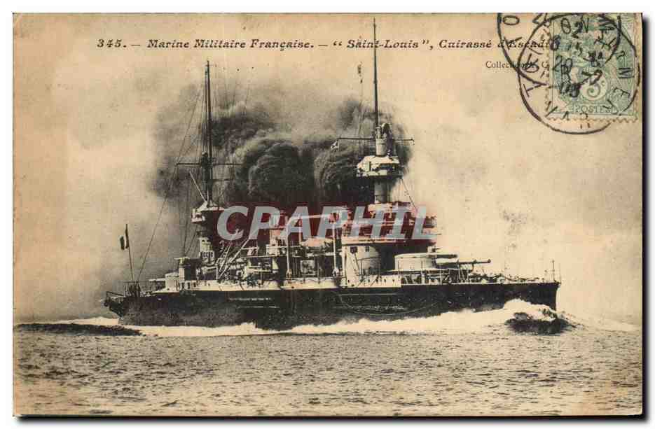 CPA Bateau de Guerre Saint Louis Cuirasse d'escadre 