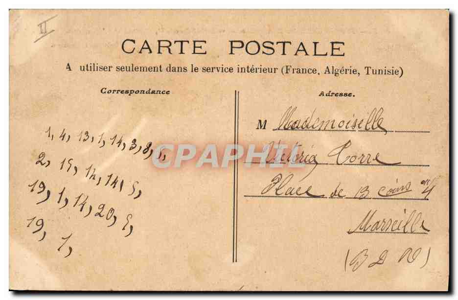 CPA Bateau de Guerre Saint Louis Cuirasse d'escadre  — Verso