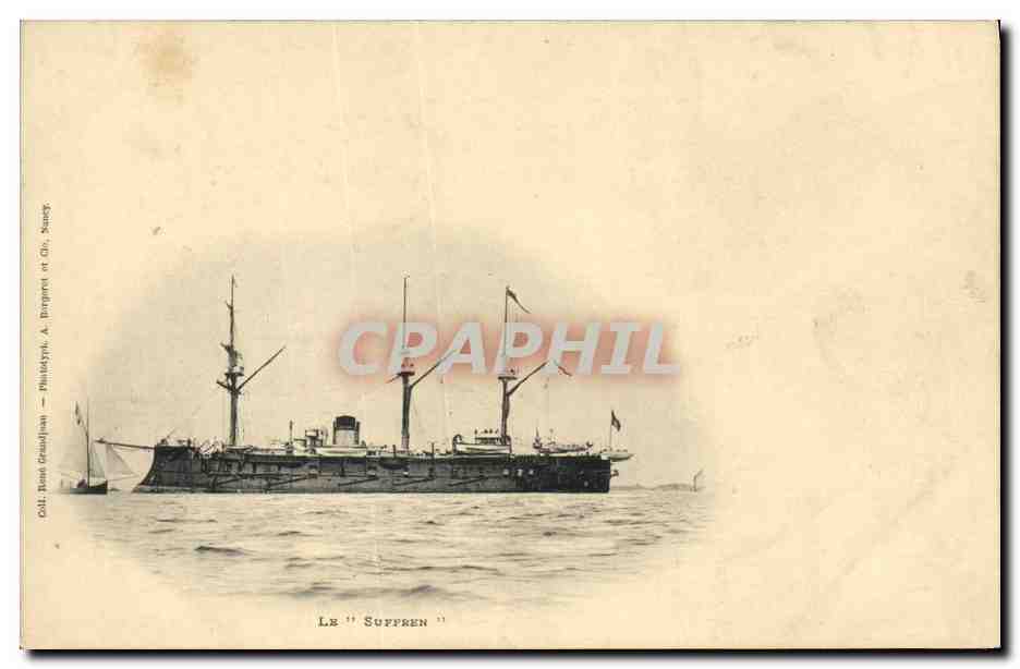Le "Suffren" — navire de guerre — Coll. Jean Grasoujaan — Philatélyne, A. Burguet et Cie, Nancy