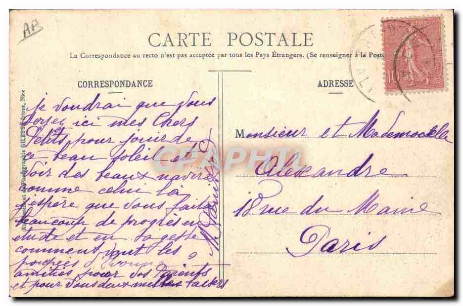 De "Sarbacane", torpedobootjager — inspectie aan boord — Edizione Gilettà, fot., Nîces, n° 3233 — Achterkant