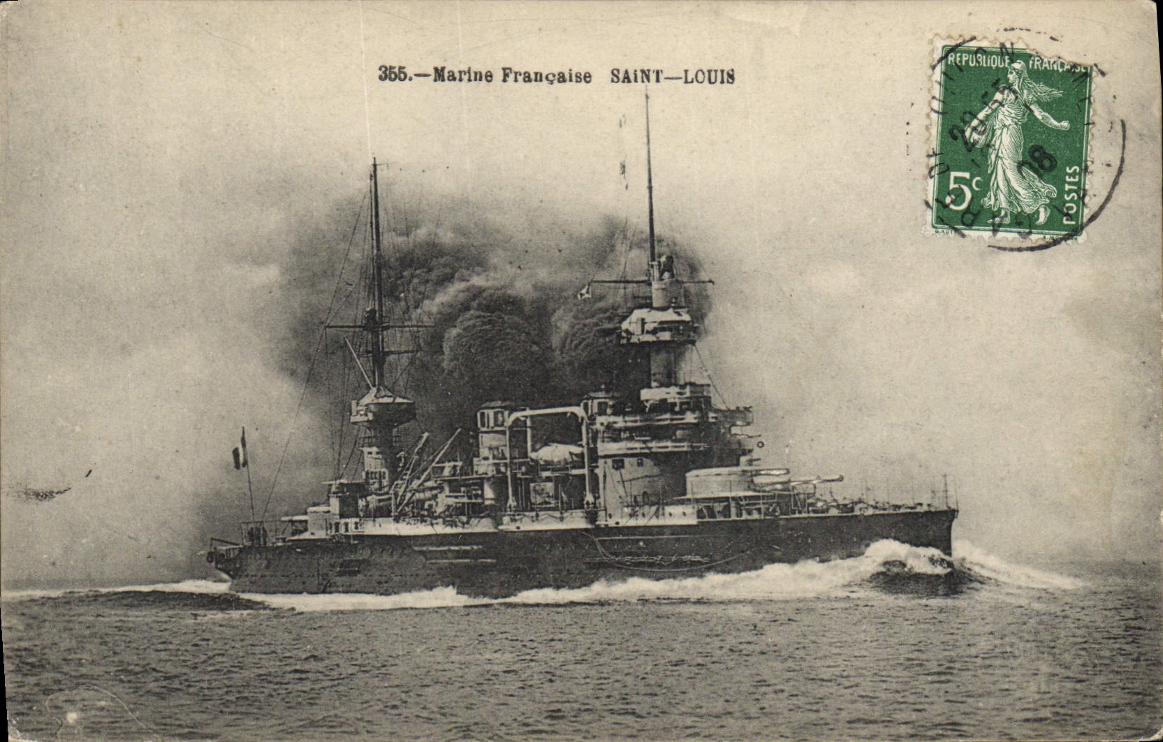 Bateau de guerre français — Saint-Louis — Marine Française, n°355