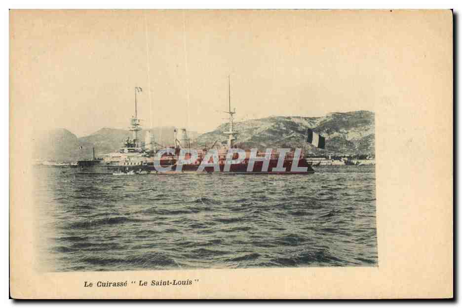 Le Cuirassé "Le Saint-Louis" — bateau de guerre français — éditeur non visible