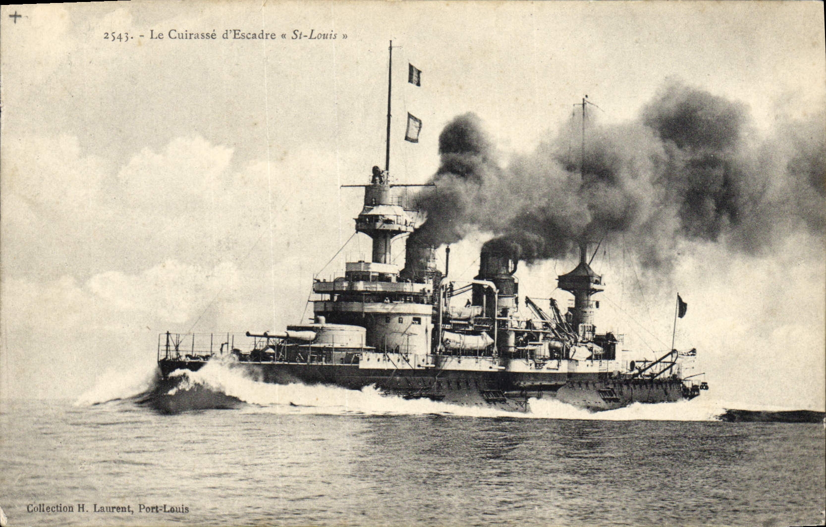 CPA Bateau de Guerre Le cuirasse d'escadre St Louis 