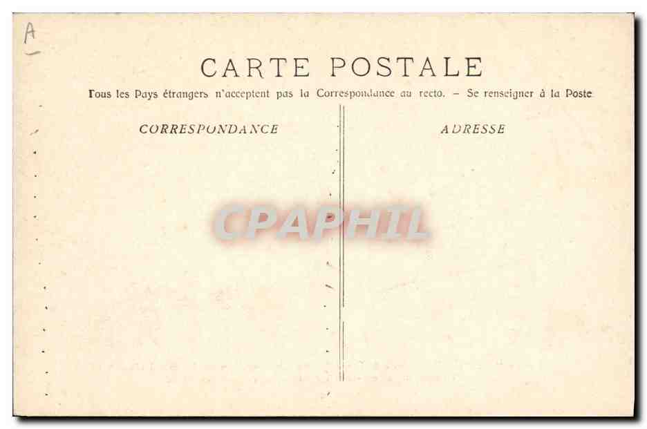 CPA Bateau de Guerre Le Suffren Cuirasse a tourelles battant pavillon de l'amiral Touchard Commandant en chef d'escadre de la Mediterranee  — Verso
