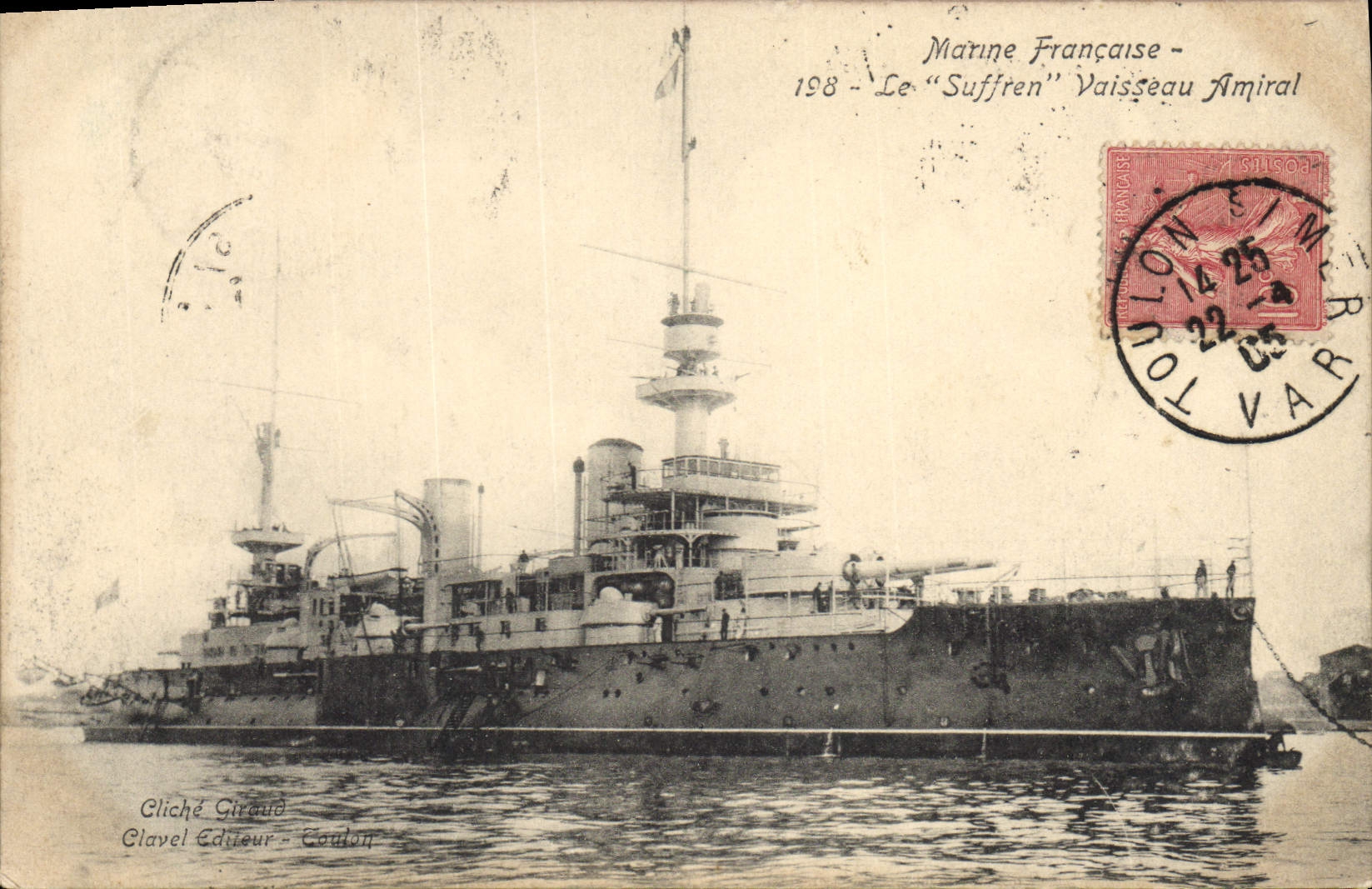 CPA Bateau de Guerre Le Suffren Vaisseau amiral 