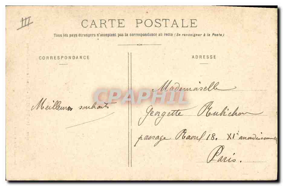 CPA Folklore Pont L'Abbe Jeune femme en prieres  — Verso