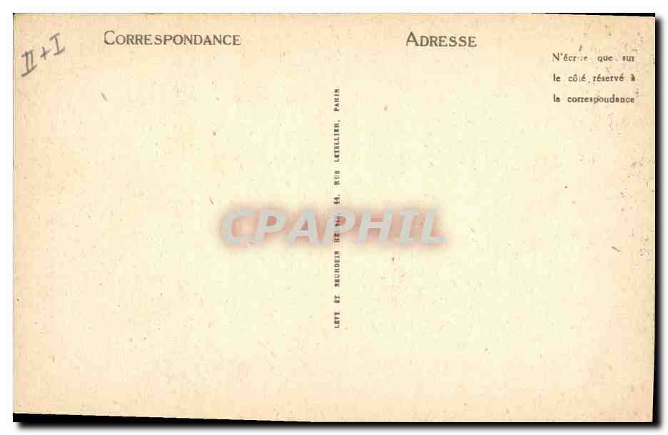 CPA Folklore Costume de fete Douarnenez et Audierne  — Verso