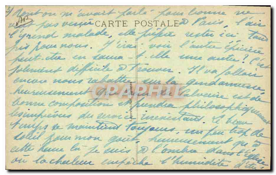 CPA Folklore Vieille fileuse de Guemene  — Verso