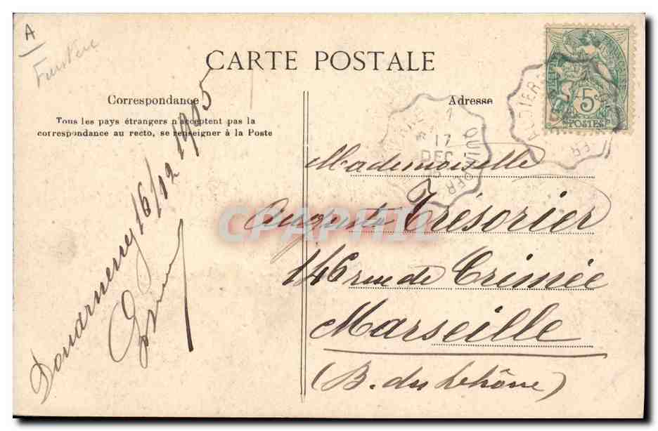 CPA Folklore L'Ile de Sein Jeune Illienne  — Verso