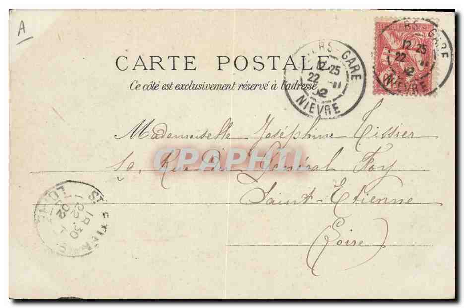 CPA Folklore Jeune fille de Pont L'Abbe  — Verso