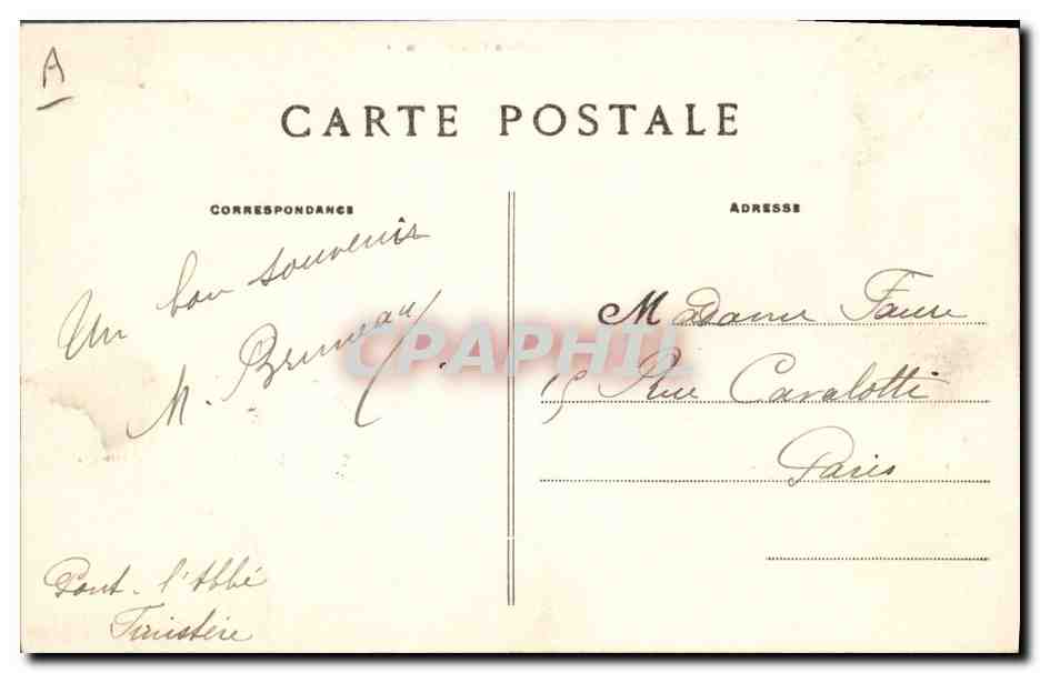 CPA Folklore Pont L'Abbe Une Bigoudene  — Verso