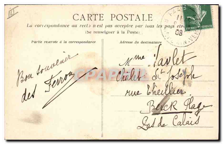 CPA Folklore Le Militaire et la Bobonne a Vannes Dieu le bel homme Militaria  — Verso