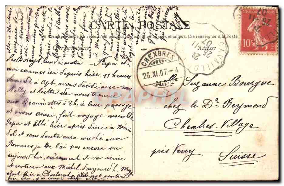 CPA Fantaisie La Semeuse (en relief)  — Verso