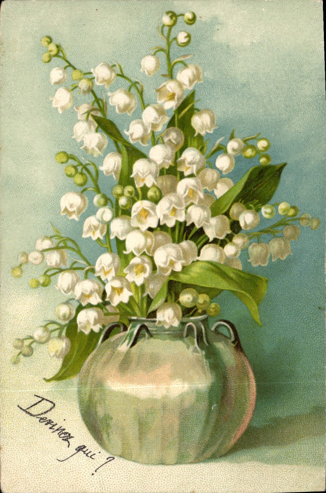 CPA Fantaisie Fleurs Muguet 