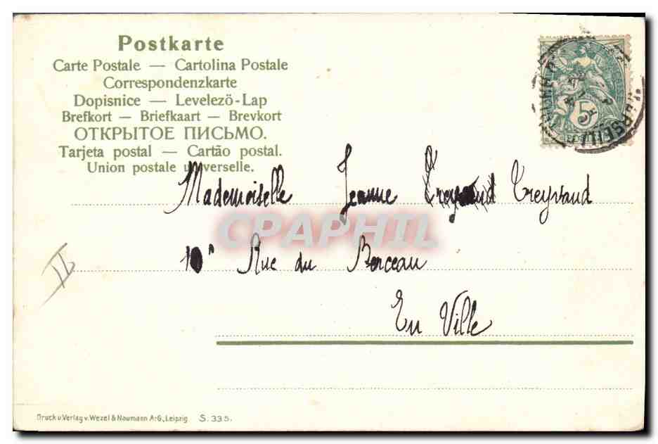 CPA Fantaisie Fleurs Muguet  — Verso