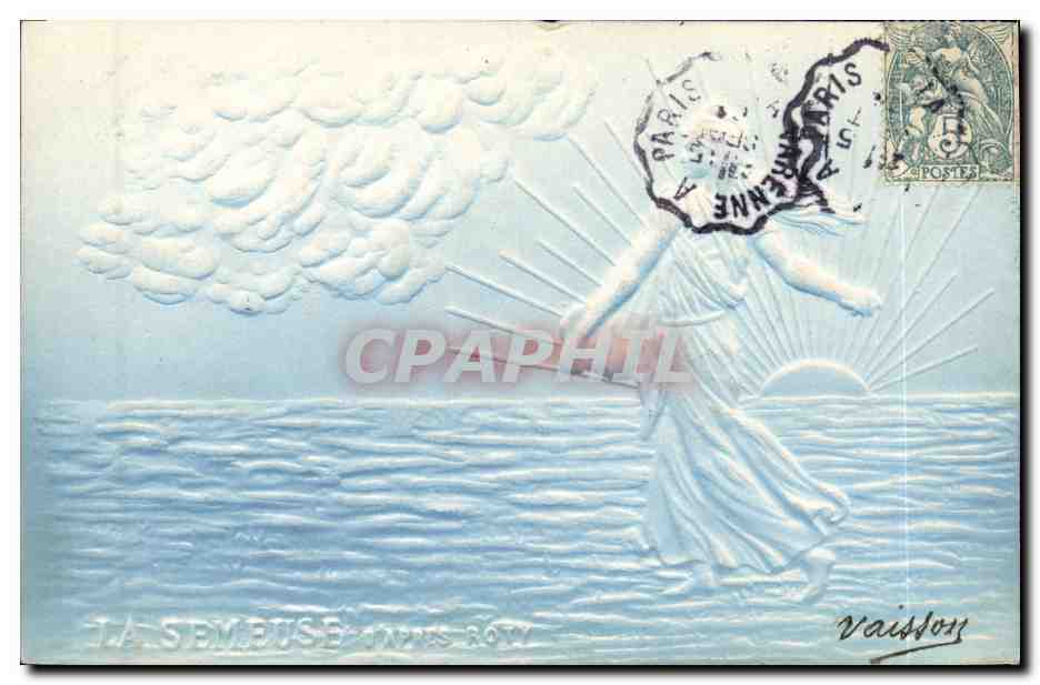 CPA Fantaisie La Semeuse (en relief) 