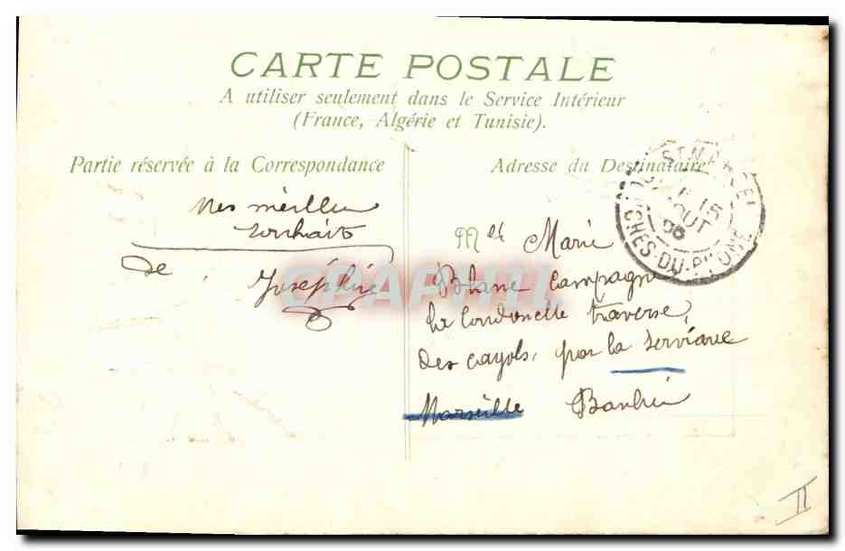 CPA Fantaisie Fleurs  — Rückseite