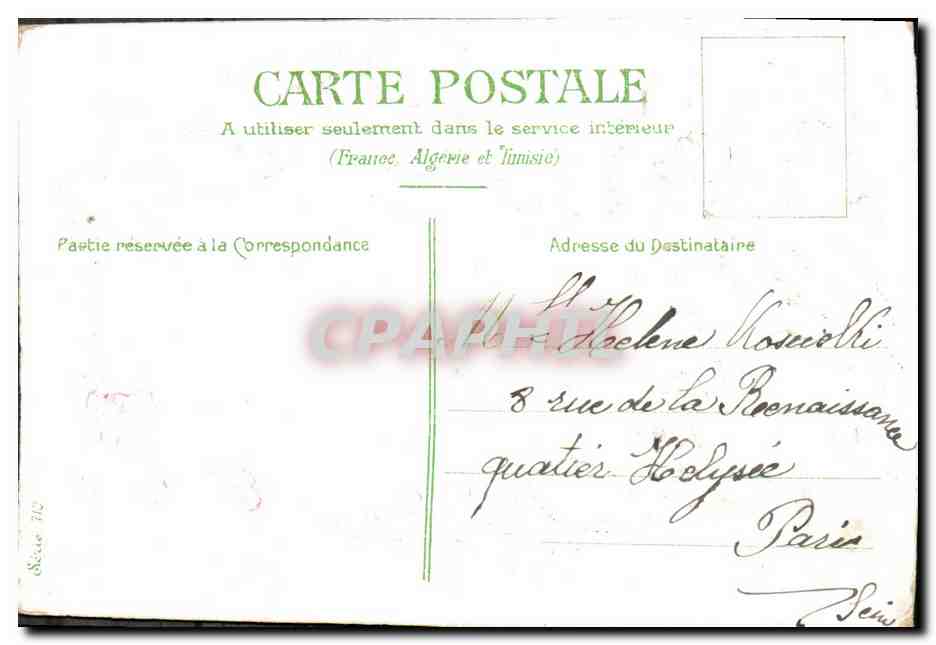 CPA Fantaisie Fleurs Oiseaux  — Verso