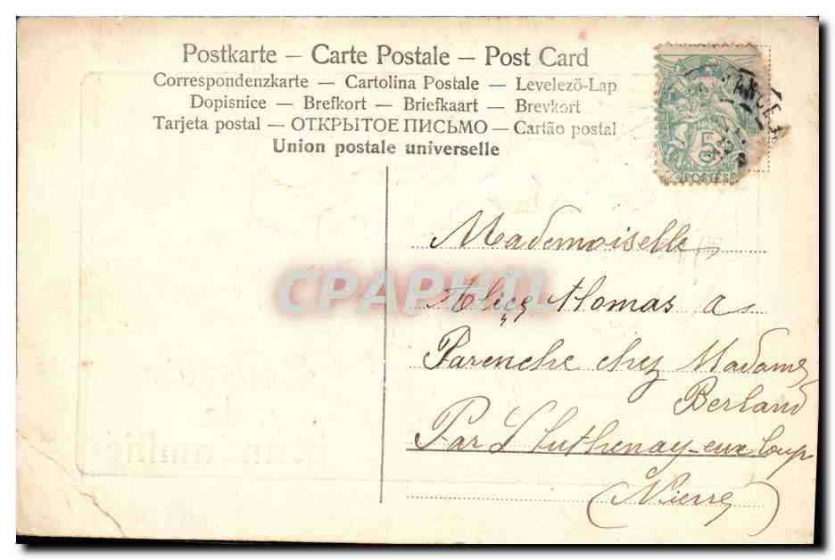 CPA Fantaisie Fleurs  — Rückseite