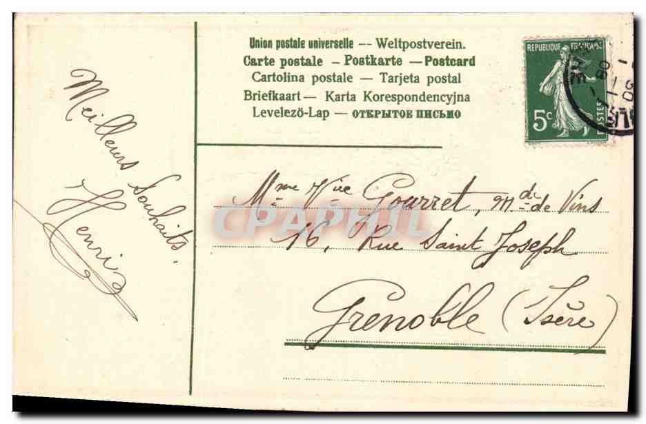 CPA Fantaisie Fleurs  — Rückseite