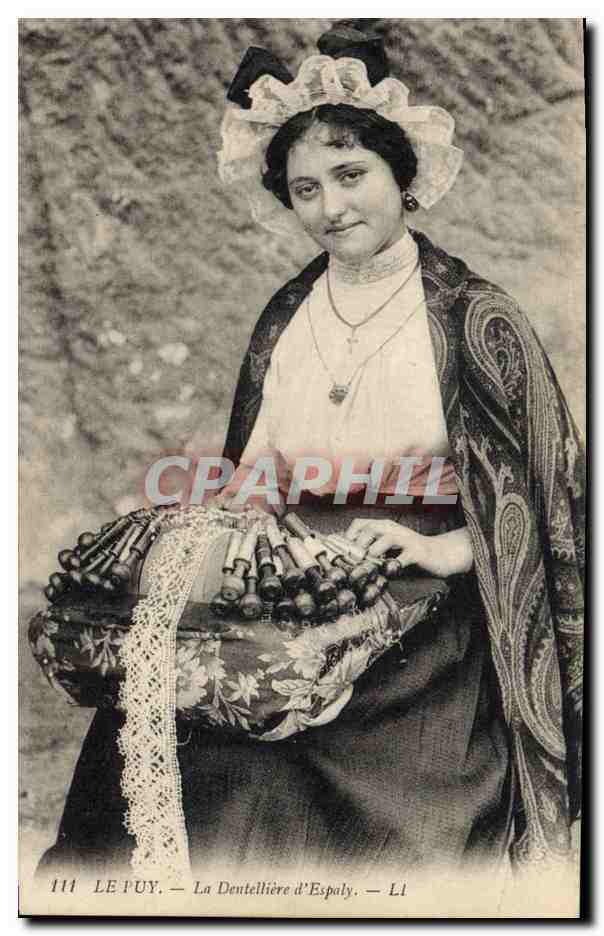 CPA Dentelle Dentelliere d'Espaly Le Puy 