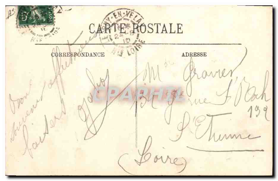 CPA Dentelle Dentelliere Le Puy Type des environs  — Verso
