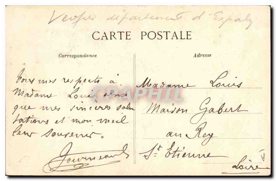 CPA Dentelle Dentelliere d'Espaly  — Verso