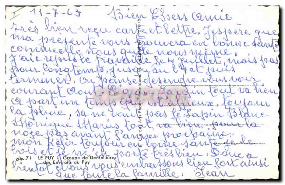 CPA Dentelle Dentelliere Le Puy Groupe de dentellieres des environs du Puy  — Verso