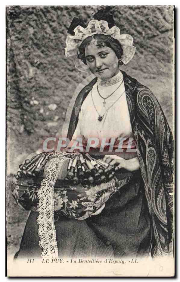 CPA Dentelle Dentelliere d'Espaly Le Puy 