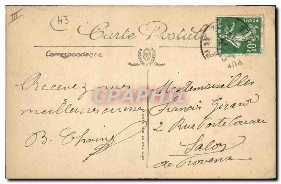 CPA Dentelle Dentelliere Le Puy Groupe de dentellieres des environs du Puy  — Verso