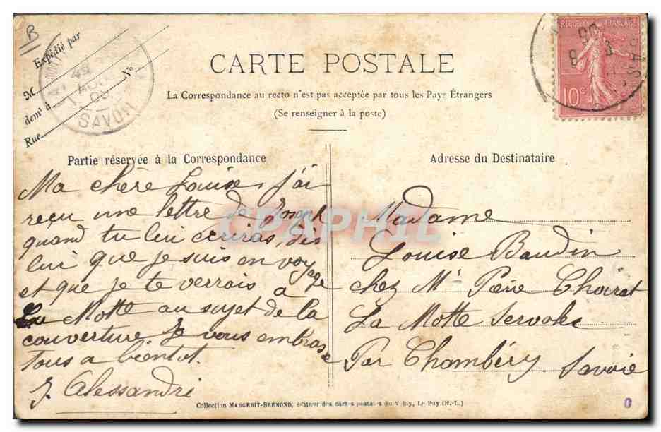 CPA Dentelle Dentelliere du Velay Coiffure Auvergnate  — Verso