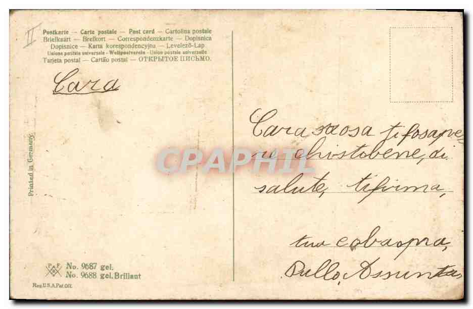 CPA Fantaisie Fleurs Main  — Rückseite