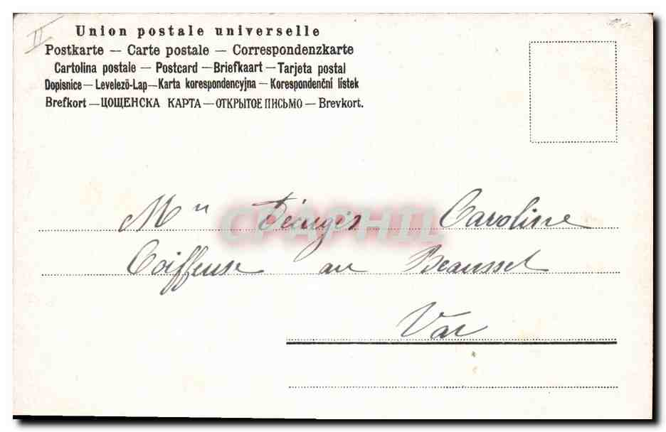CPA Fantaisie Fleurs Main  — Back
