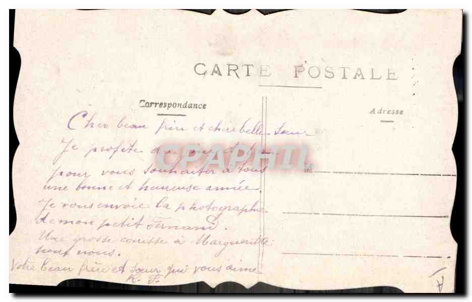 CPA Fantaisie Fleurs Main  — Verso
