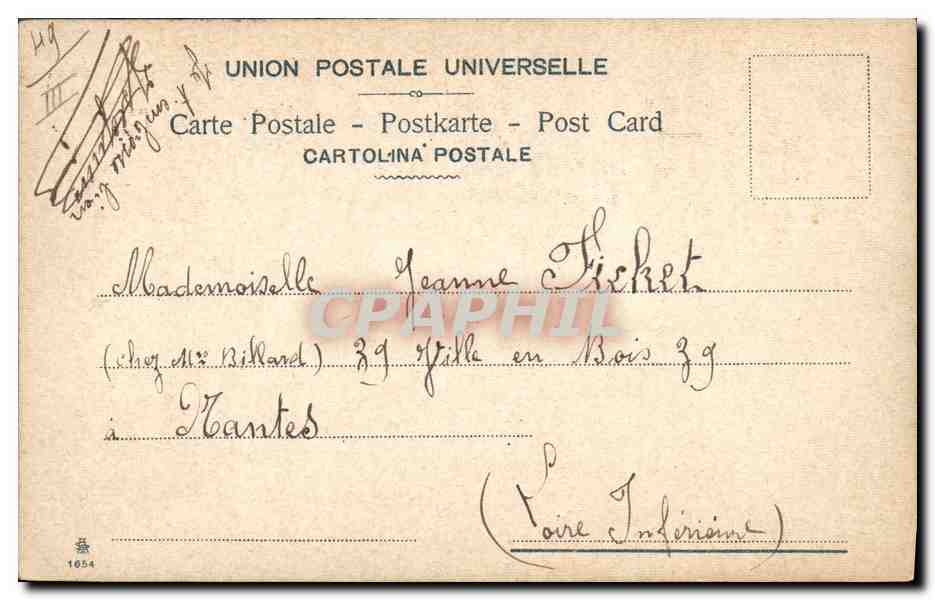 CPA Fantaisie Fleurs Main  — Verso