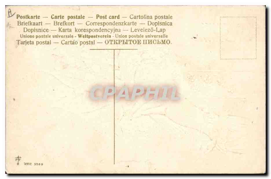 CPA Fantaisie Fleurs Main  — Verso