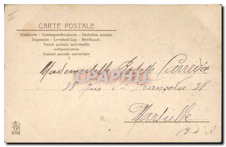 CPA Fantaisie Fleurs Main  — Rückseite