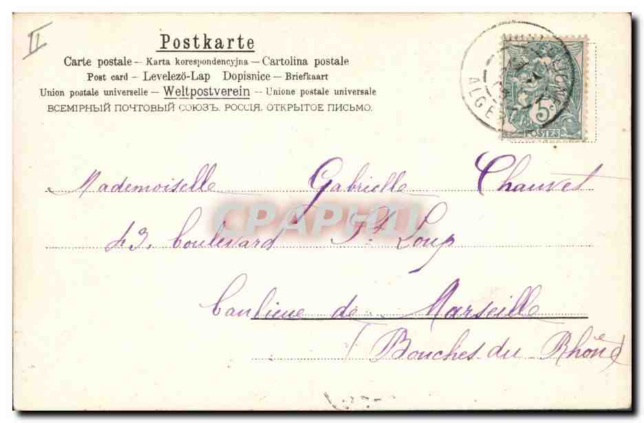 CPA Fantaisie Fleurs Main  — Rückseite