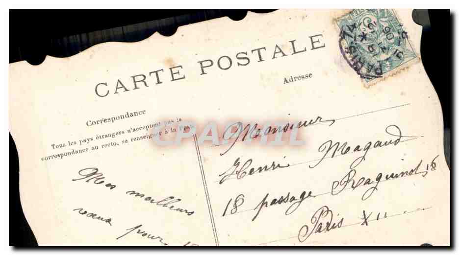 CPA Fantaisie Fleurs Main  — Rückseite