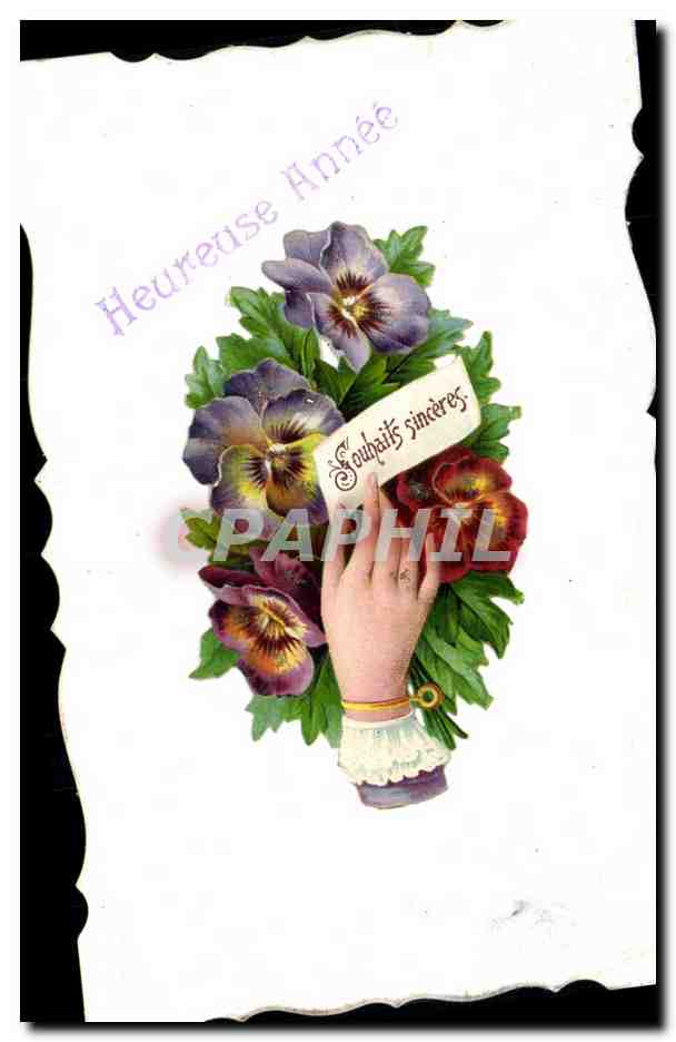 CPA Fantaisie Fleurs Main 