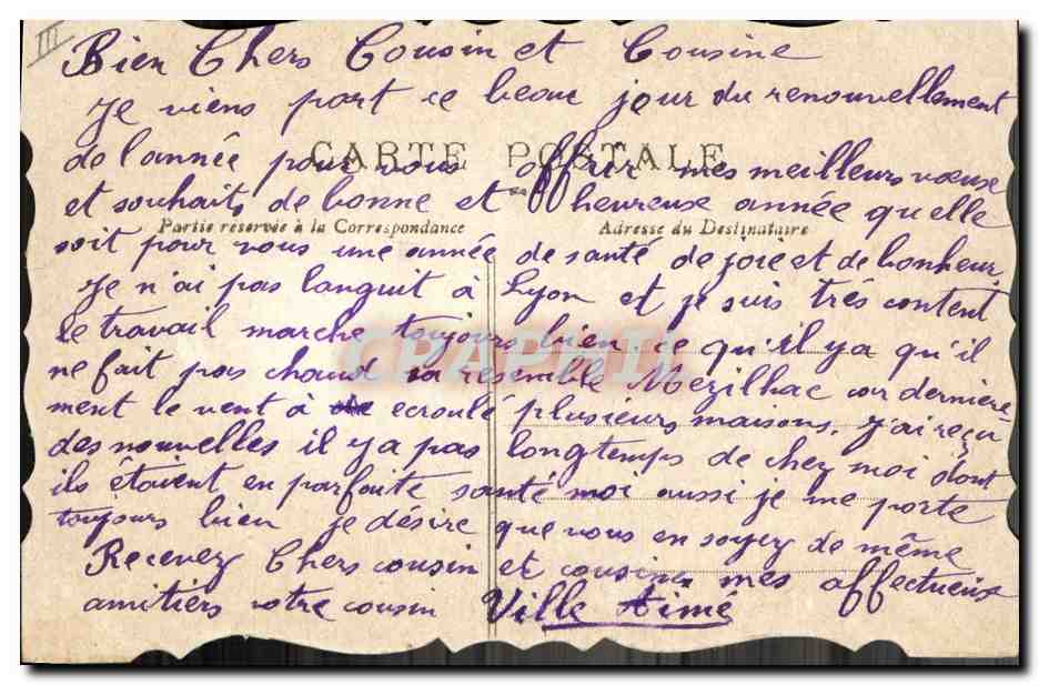 CPA Fantaisie Fleurs Main  — Verso