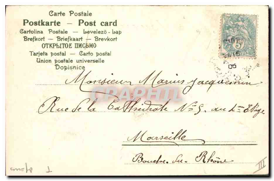 CPA Fantaisie Fleurs Main  — Verso