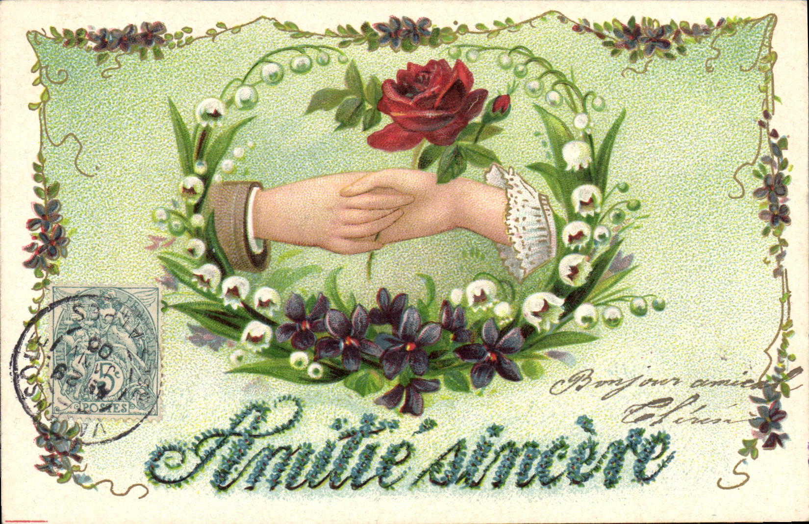 Main tendue et rose — Amitié sincère — ASB, série 141