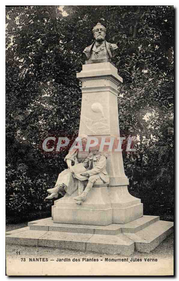 CPA Nantes Jardin des Plantes Monument Jules Verne 