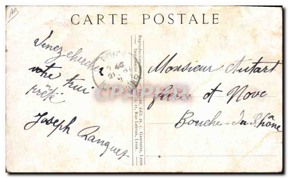 CPA Traite de Paix a l'hotel du Cygne Francfort  — Rückseite