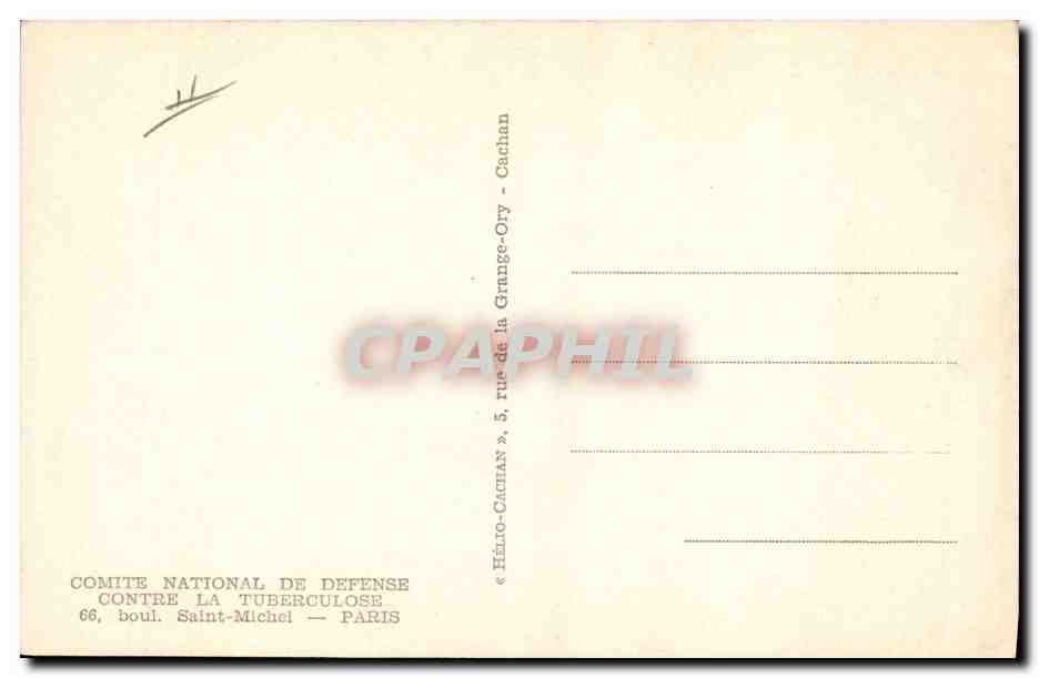 CPA Theophile Laennec decouvre l'auscultation  — Verso