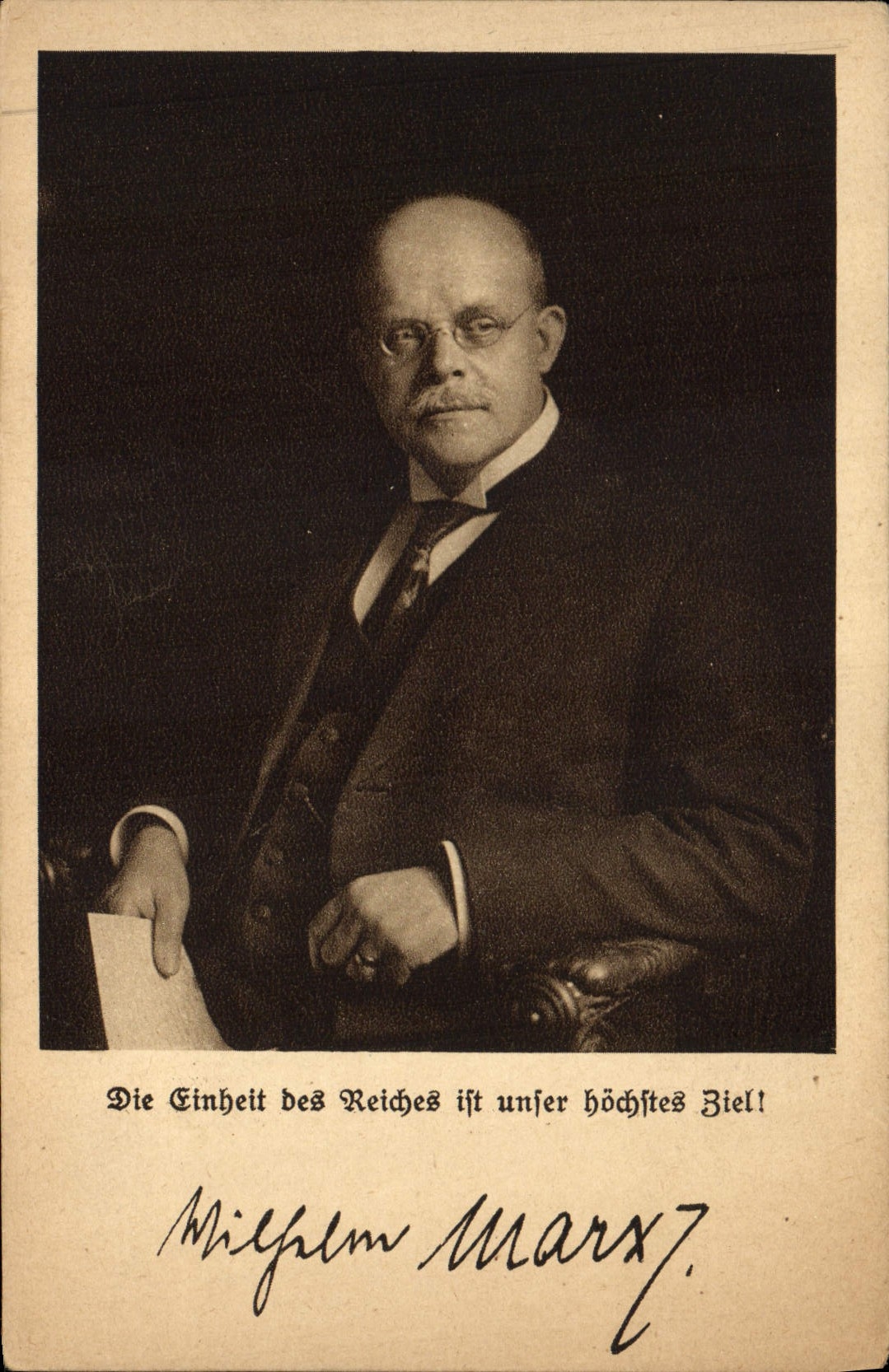 Portrait de Philipp Marx — 'Die Einheit des Reiches ist unser höchstes Ziel!' — éditeur Vormals u. Verlag B. Bieber, Berlin