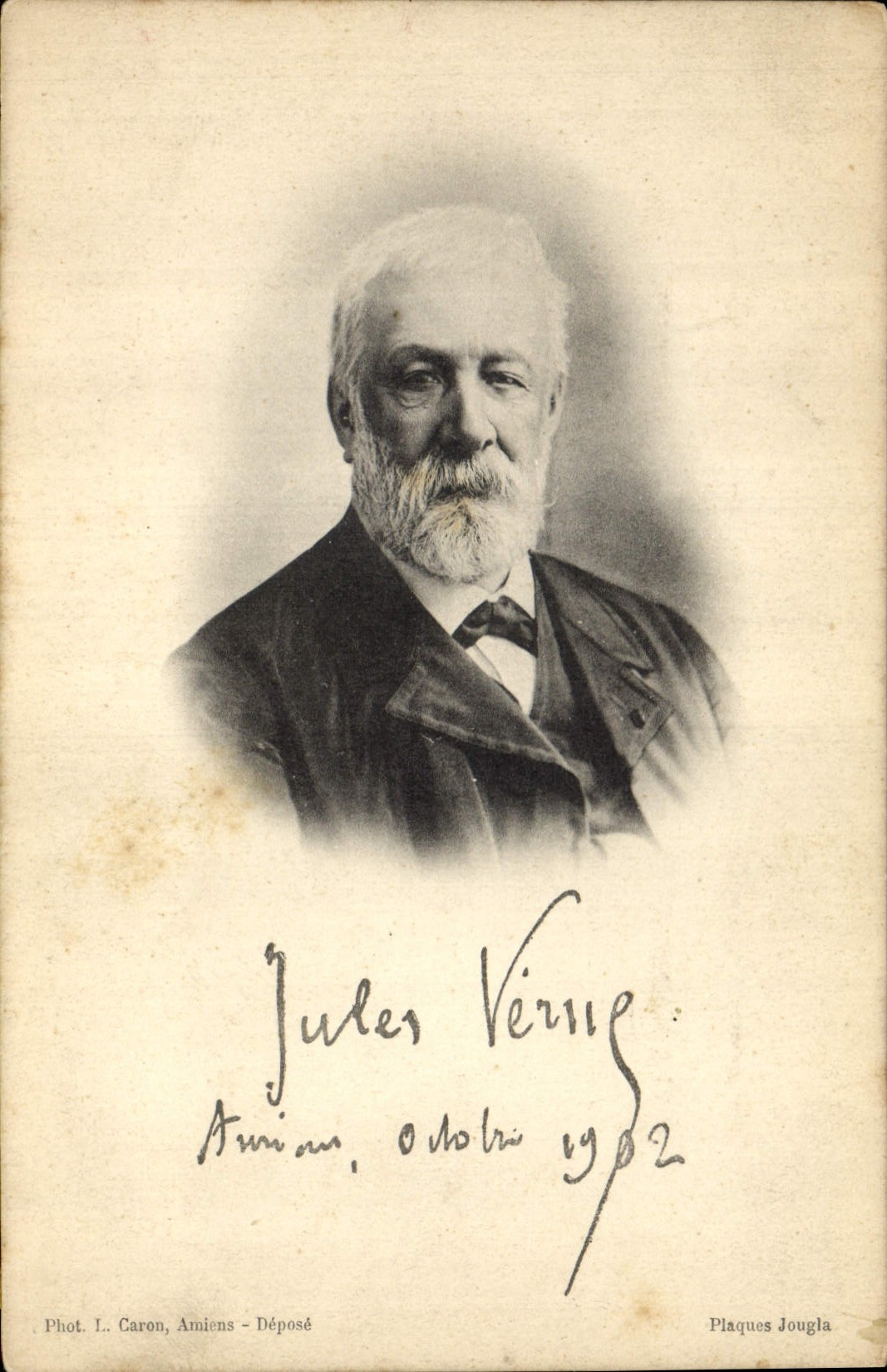 Jules Verne — portrait — Phot. L. Caron, Amiens, Déposé