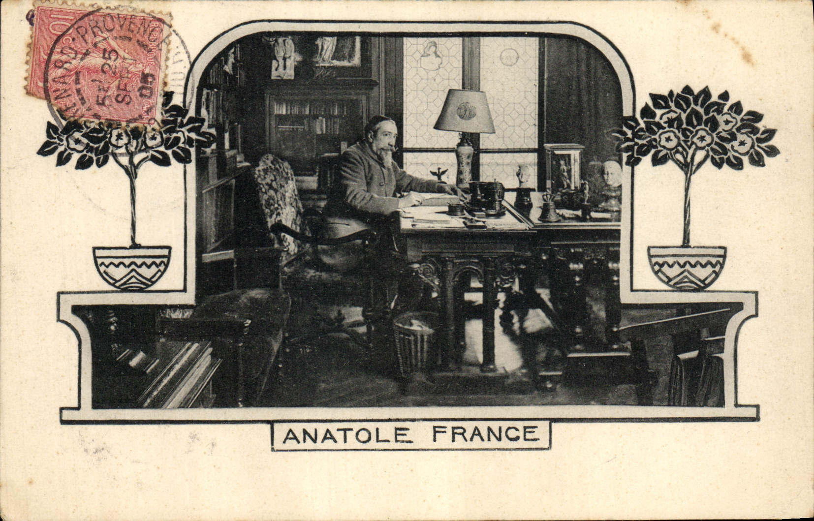 Anatole France — à son bureau — éditeur Les Annales Politiques et Littéraires