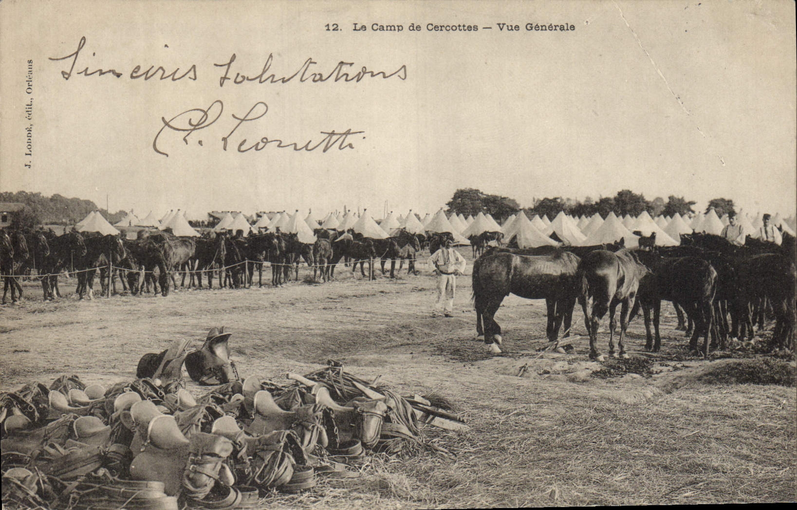 Le Camp de Cercottes — Vue Générale — J. Lonok, édit. Orleans